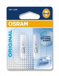 Автолампа ук. OSRAM 2721-02B W1,2W 12V W2x4.6D 10X2 Blister