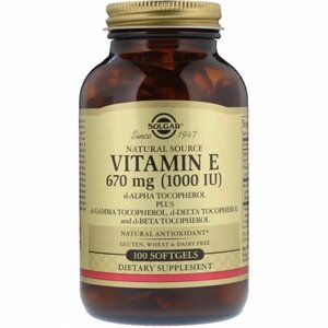 Вітамін E Solgar Vitamin E 1000 IU 670 mg 100 Caps в Дніпропетровській області от компании интернет-магазин "БЫТПРОМТОРГ"