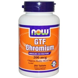 Мікроелемент Хром NOW Foods GTF Chromium 200 mcg 250 Tabs в Дніпропетровській області от компании интернет-магазин "БЫТПРОМТОРГ"