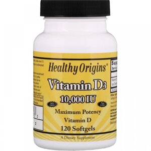 Вітамін D Healthy Origins Vitamin D3 10,000 IU 120 Softgels в Дніпропетровській області от компании интернет-магазин "БЫТПРОМТОРГ"