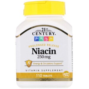 Ніацин 21st Century Niacin 250 mg 110 Tabs в Дніпропетровській області от компании интернет-магазин "БЫТПРОМТОРГ"