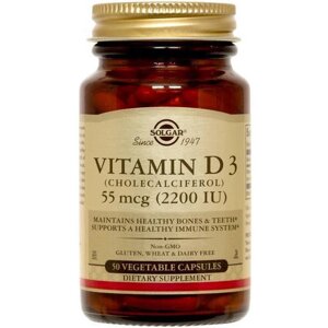 Вітамін D Solgar Vitamin D3 (Cholecalciferol) 2200 IU 50 Veg Caps