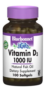 Вітамін D3 1000IU Bluebonnet Nutrition 100 желатинових капсул в Дніпропетровській області от компании интернет-магазин "БЫТПРОМТОРГ"