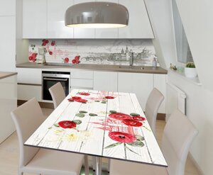 Наліпка 3Д вінілова на стіл Zatarga «Празька мрія» 600х1200 мм для будинків, квартир, столів, кофеєнь, кафе