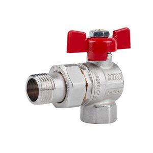 Кран кульовий Icma FAR. ROSSA 1/2" кутовий №361 в Дніпропетровській області от компании интернет-магазин "БЫТПРОМТОРГ"