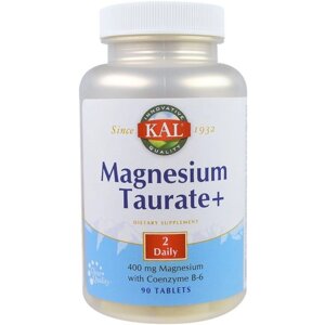 Мікроелемент Магній KAL Magnesium Taurate+ 400 mg 90 Tabs CAL-36975 в Дніпропетровській області от компании интернет-магазин "БЫТПРОМТОРГ"