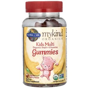 Вітамінно-мінеральний комплекс для дітей Garden of Life MyKind Organics Kids Multi 120 Veg Gummies Cherry