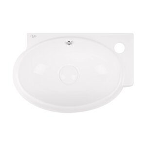 Раковина Qtap Leo 430x290x140 White з донним клапаном QT11115011RW в Дніпропетровській області от компании интернет-магазин "БЫТПРОМТОРГ"