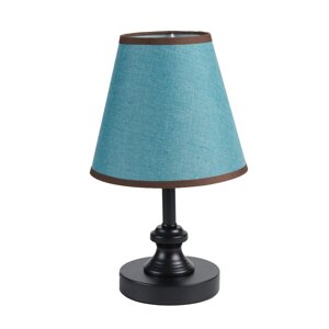 Настільна лама світильник декоративний з абажуром Sunlight блакитний 5061