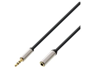 Кабель аудіо-сигнальний Lucom Jack 3.5mm 3pin M/F  0.5m Slim Shielded Cu чорний (25.02.5138) в Дніпропетровській області от компании интернет-магазин "БЫТПРОМТОРГ"