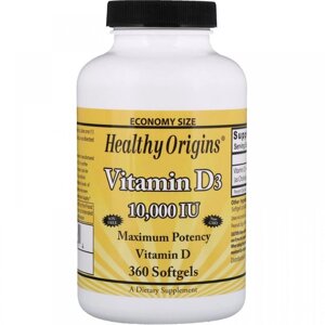 Вітамін D Healthy Origins Vitamin D3 10000 IU 360 Softgels