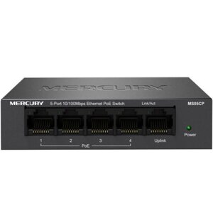 PoE комутатор Mercury MS05CP (4xPOE, 1xLAN)