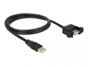 Кабель подовжувач Lucom USB2.0 A M/F 1.0m AWG28 PanelMount Gold Чорний (62.09.8358) в Дніпропетровській області от компании интернет-магазин "БЫТПРОМТОРГ"