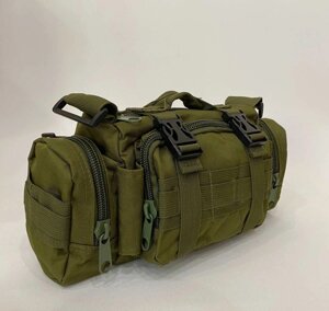 Тактовна поясна сумка Military Mochilas Molle 32х17х11 см Олива в Дніпропетровській області от компании интернет-магазин "БЫТПРОМТОРГ"