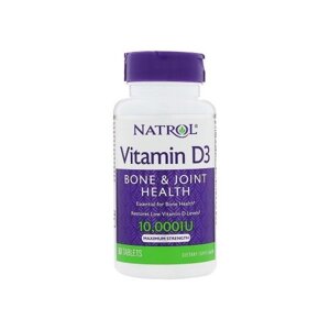 Вітамін D Natrol Vitamin D3 10,000 IU 60 Tabs