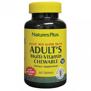 Вітамінно-мінеральний комплекс Nature's Plus Adults Multi-Vitamin Chewable 60 Tabs Red berry flavor в Дніпропетровській області от компании интернет-магазин "БЫТПРОМТОРГ"