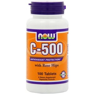 Вітамін C NOW Foods Vitamin C-500 Rose Hips 100 Tabs