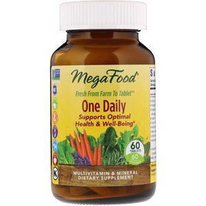 Мультивітаміни One Daily, MegaFood, 60 пігулок