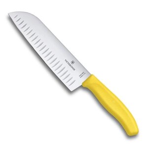 Кухонний ніж Victorinox Santoku 17 см Жовтий (6.8526.17L8B)