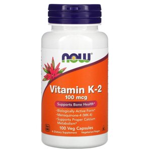 Вітамін К-2 Now Foods Vitamin K-2 100 мкг у капсулах №100