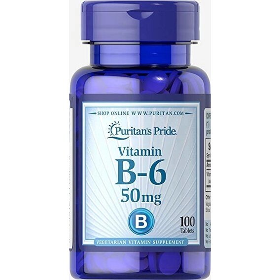 Пірідоксін Puritan's Pride Vitamin B-6 (Pyridoxine Hydrochloride) 50 mg 100 Tabs від компанії інтернет-магазин "БИТПРОМТОРГ" - фото 1