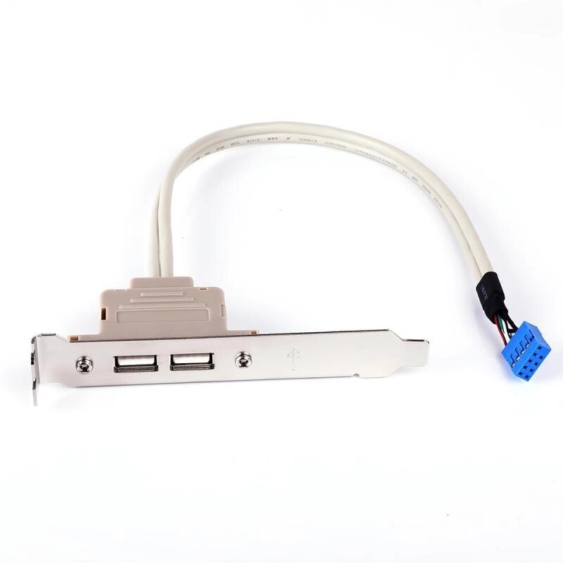 Планка корпусна Goobay USB2.0 Ax2-PinHeader (планка) 0.20m Slot Bracket (75.09.3035) від компанії інтернет-магазин "БИТПРОМТОРГ" - фото 1