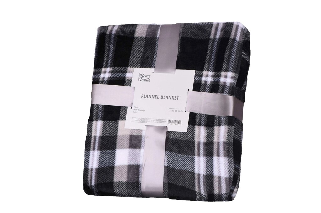 Плед Ardesto Flannel Клітинка ART-0101-PB 160х200 см сірий від компанії інтернет-магазин "БИТПРОМТОРГ" - фото 1