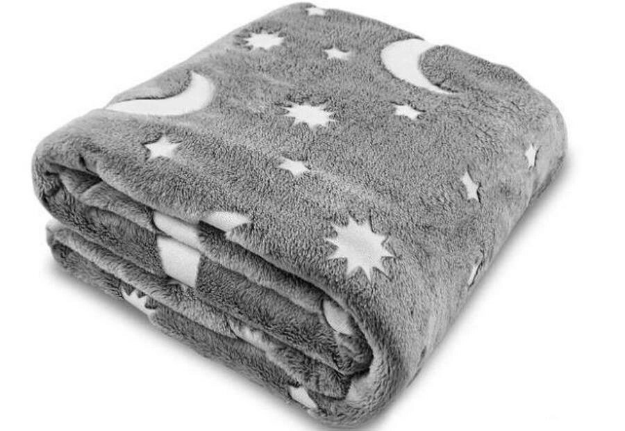 Плед зірки, що світиться OPT-TOP Blanket день/ніч 120х150 см Grey (1756375703) від компанії інтернет-магазин "БИТПРОМТОРГ" - фото 1