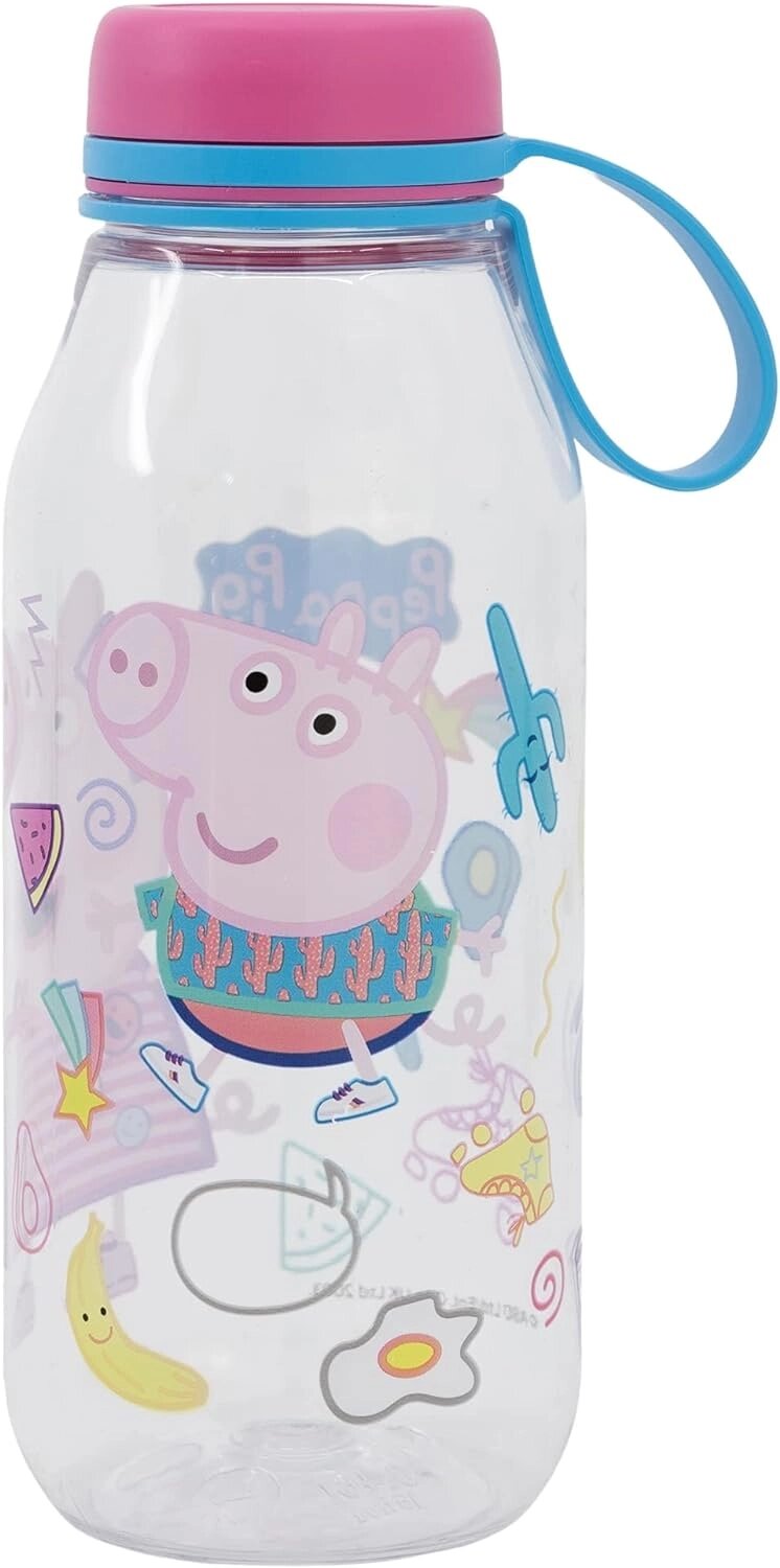 Пляшка для води із силіконовою ручкою 460 мл Stor Peppa Pig (15538) від компанії інтернет-магазин "БИТПРОМТОРГ" - фото 1