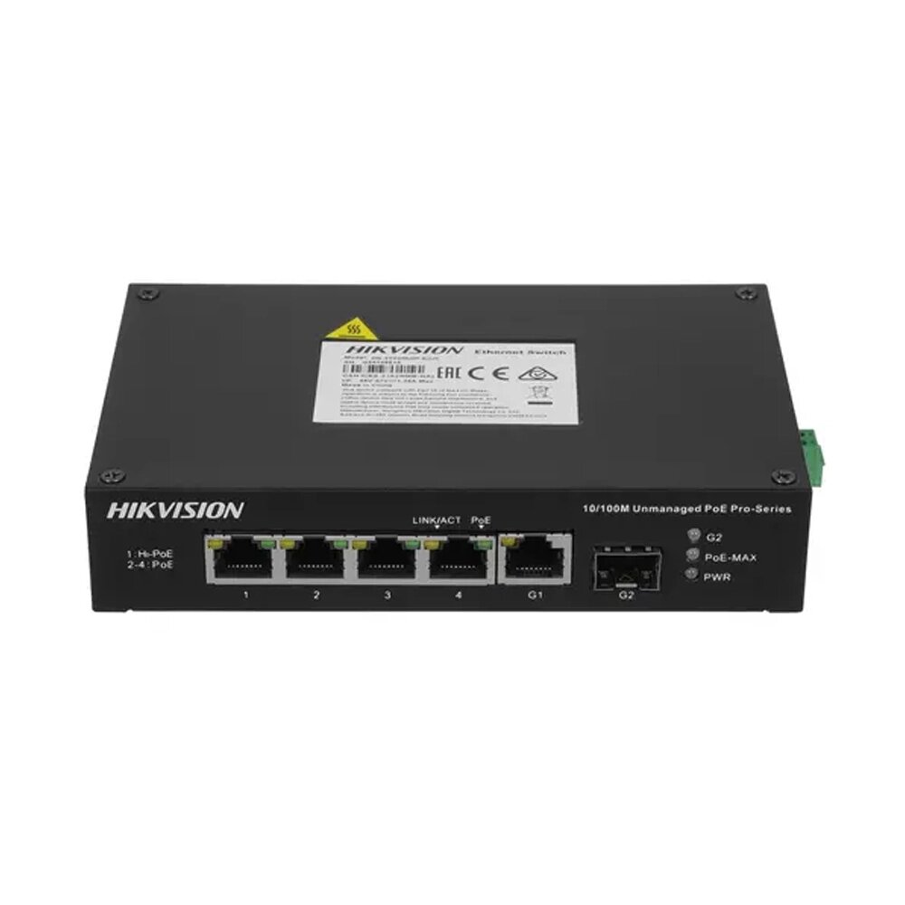 PoE-комутатор Hikvision DS-3T0306HP-E/HS 4-портовий некерований від компанії інтернет-магазин "БИТПРОМТОРГ" - фото 1