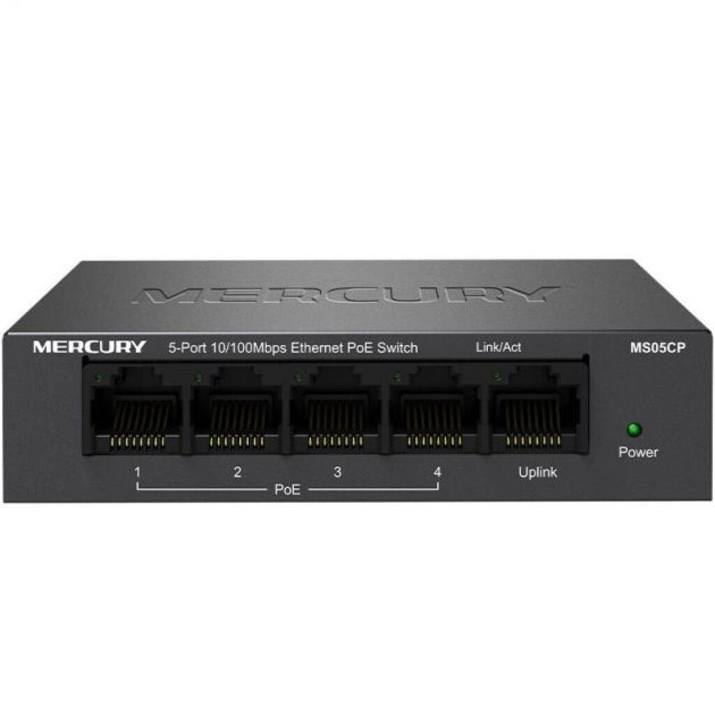 PoE комутатор Mercury MS05CP (4xPOE, 1xLAN) від компанії інтернет-магазин "БИТПРОМТОРГ" - фото 1