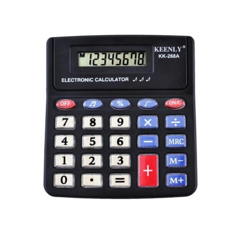 Простий калькулятор Keenly KK 268 A Чорний від компанії інтернет-магазин "БИТПРОМТОРГ" - фото 1