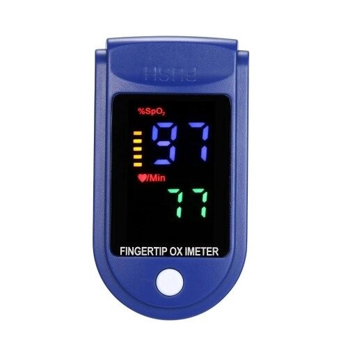 Пульсоксиметр електронний на палець Healer Oximeter 5309 LED пульсоксиметр+Батарейки+Чорний спортивний річник