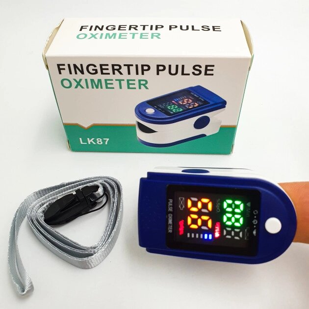 Пульсоксиметр Pulse Oximeter JZK LK87 на палець з монітором кисню в крові та пульсу Fingertip Pulse Oximeter LK87 від компанії інтернет-магазин "БИТПРОМТОРГ" - фото 1