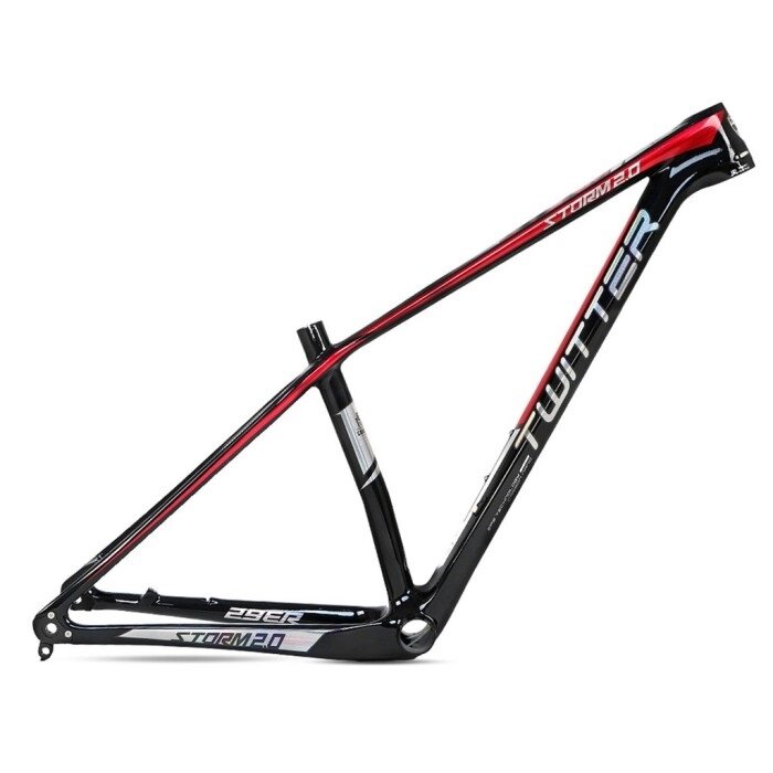 Рама 29 Twitter Fiber Carbon Frame Storm 2.0 19 Чорний/Червоний (CARB01) від компанії інтернет-магазин "БИТПРОМТОРГ" - фото 1