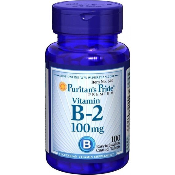 Рибофлавін Puritan's Pride Vitamin B-2 (Riboflavin) 100 mg 100 Tabs від компанії інтернет-магазин "БИТПРОМТОРГ" - фото 1