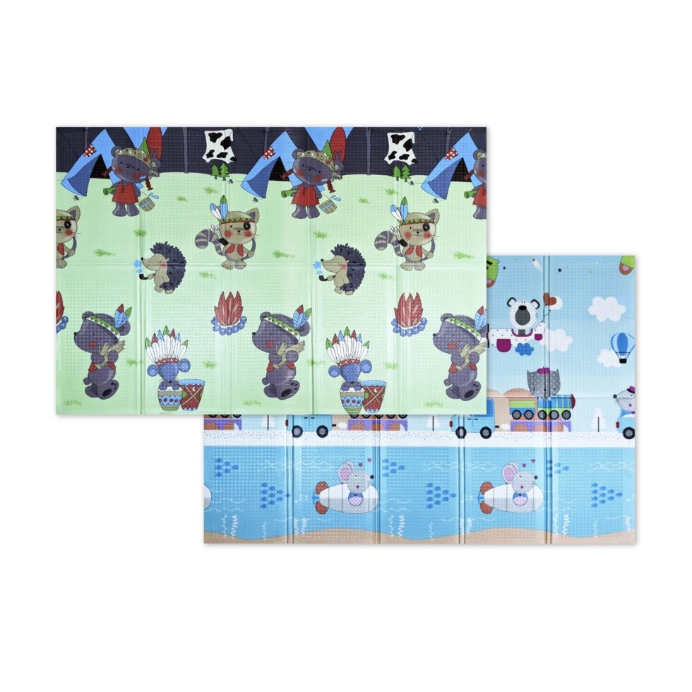 Розвиваючий килимок дитячий термо "Подорож+ Поляна" 200х180х1см (243) від компанії інтернет-магазин "БИТПРОМТОРГ" - фото 1