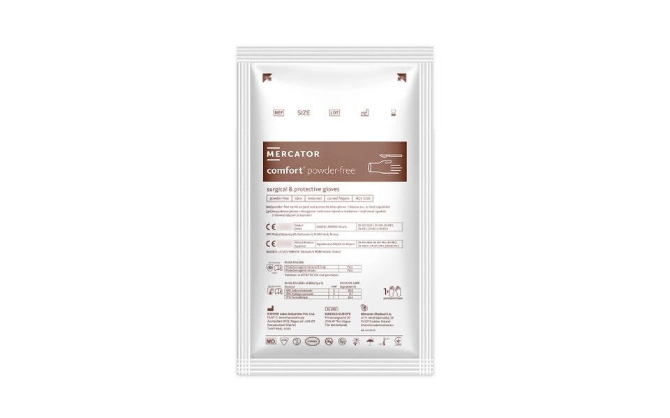 Рукавички хірургічні латексні Mercator Medical Comfort Powder-Free 7.0 Тілесні 1 пара (00-00000146) від компанії інтернет-магазин "БИТПРОМТОРГ" - фото 1