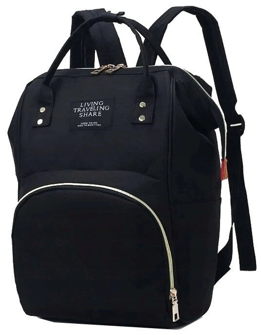 Рюкзак-сумка для мами Nobrand xj3702 12L Чорний від компанії інтернет-магазин "БИТПРОМТОРГ" - фото 1