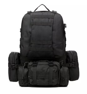 Рюкзак тактичний Eagle B08 з підсумками 55L Black (3_01991)