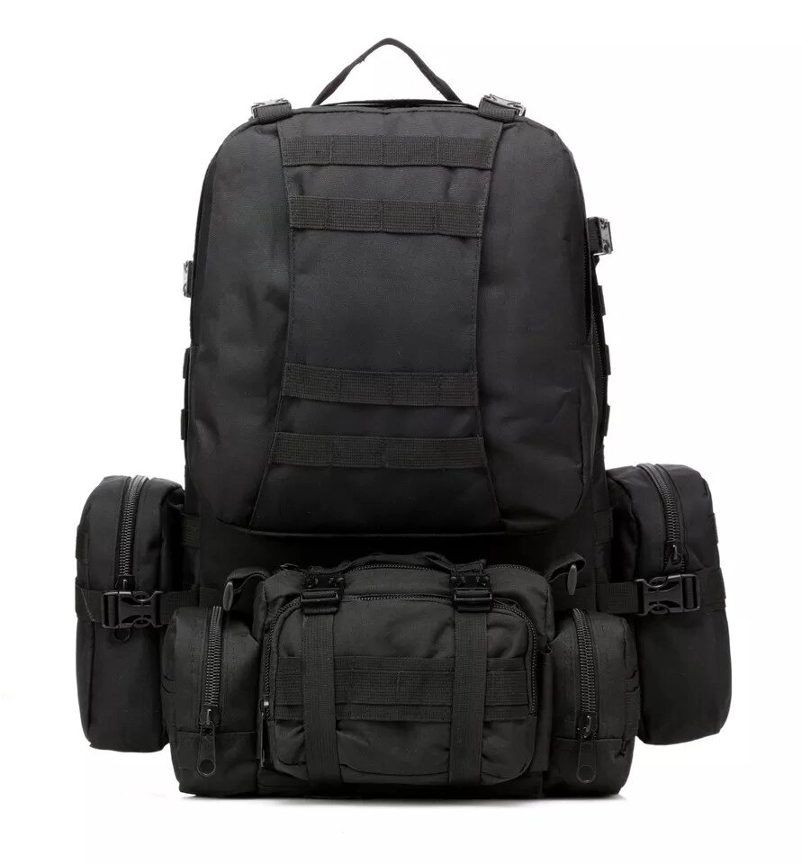 Рюкзак тактичний Eagle B08 з підсумками 55L Black (3_01991) від компанії інтернет-магазин "БИТПРОМТОРГ" - фото 1