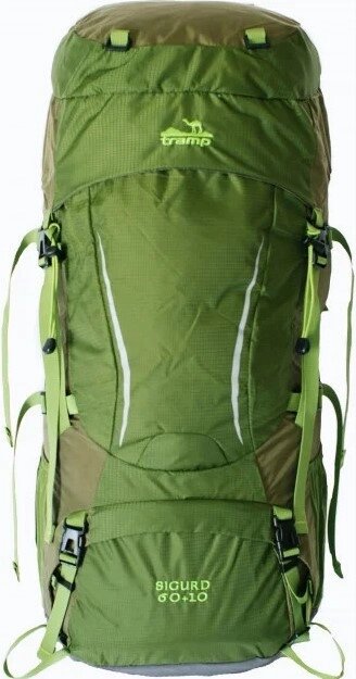 Рюкзак туристичний для трекінгу, полегшений, ергономічний Tramp Sigurd TRP-045 70 л (60+10 л), зелений від компанії інтернет-магазин "БИТПРОМТОРГ" - фото 1