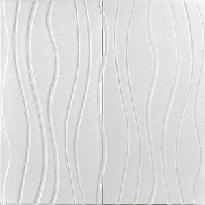 Самоклеюча декоративна настінно-стельова 3D панель хвилі 700х700х8мм (166)