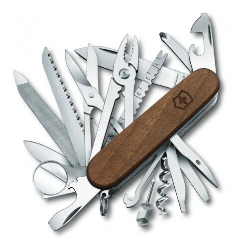 Швейцарський ніж Victorinox Swisschamp Wood 91 мм 29 функцій Горіх (1.6791.63) від компанії інтернет-магазин "БИТПРОМТОРГ" - фото 1