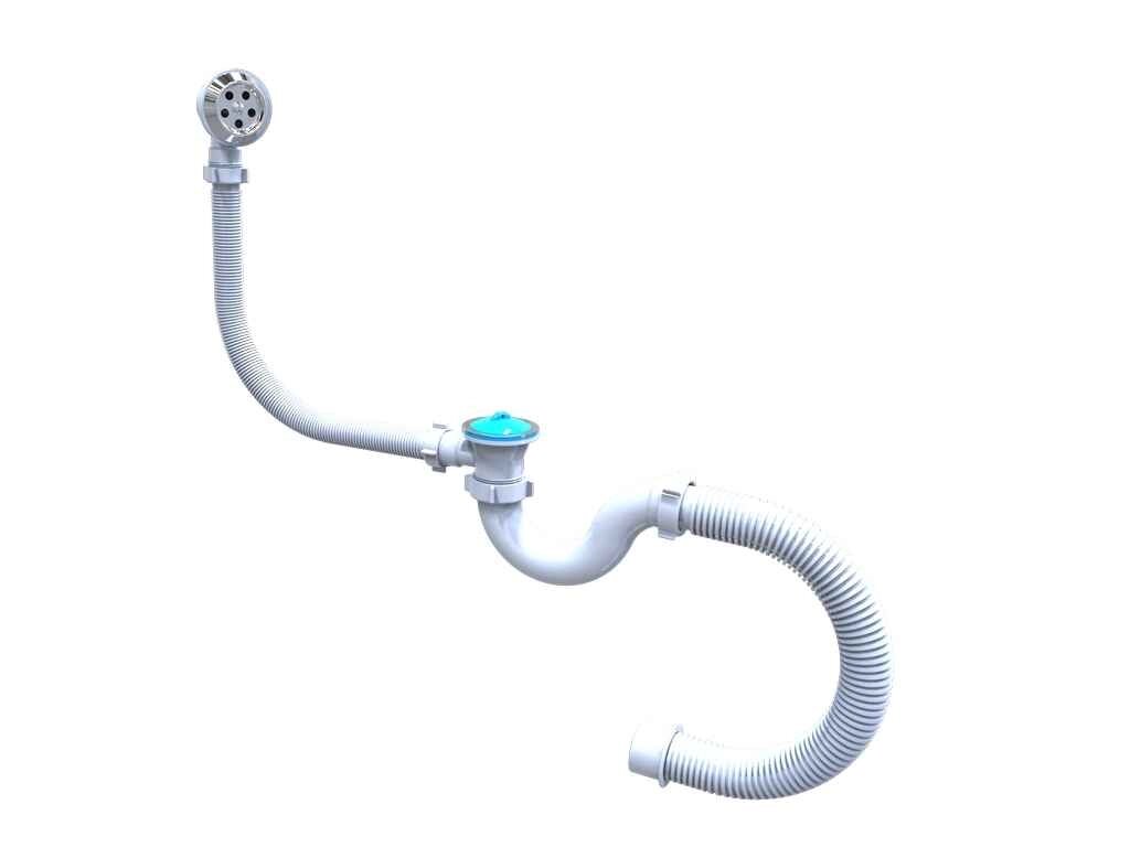 Сифон для ванн ультра для ванної (нержавіючий випуск 11/2 ) SV 02 ТМ SantehPlast від компанії інтернет-магазин "БИТПРОМТОРГ" - фото 1