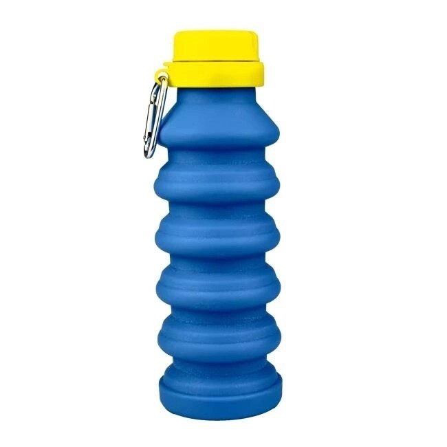 Силіконова пляшка для води складана 450 мл MAGIO MG-1043B Blue від компанії інтернет-магазин "БИТПРОМТОРГ" - фото 1