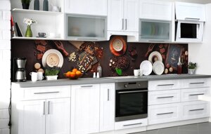 Скинали на кухню Zatarga «Шоколад ручної роботи» 600х2000 мм вінілова 3Д Наліпка кухонний фартух