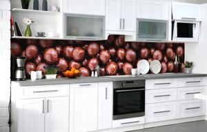 Скинали на кухню Zatarga «Шоколадні кульки» 600х2000 мм вінілова 3Д Наліпка кухонний фартух самоклеюча