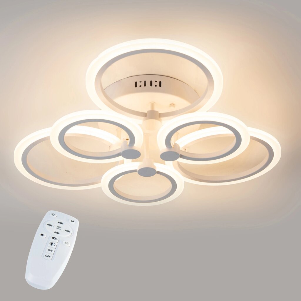 Стельова LED люстра світлодіодний світильник Sunlight білий 5333/3+3 від компанії інтернет-магазин "БИТПРОМТОРГ" - фото 1