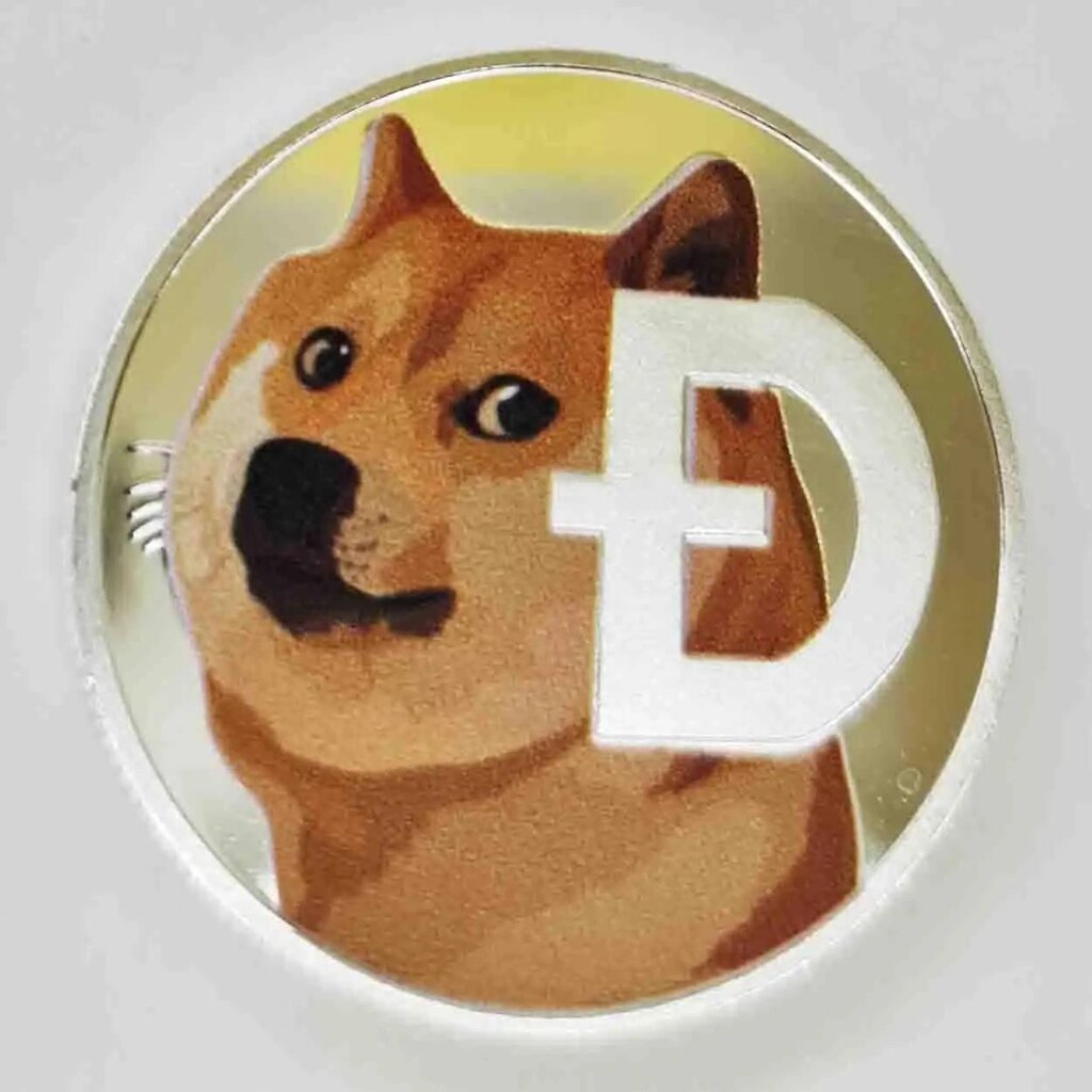 Сувенірна монета Eurs Dogecoin DOGE Срібний колір (DOGE-S-2) від компанії інтернет-магазин "БИТПРОМТОРГ" - фото 1